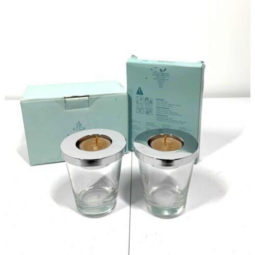 PartyLite Versatility Votive Tealight Candle Holders & 12 Tamboti Safari Candles
